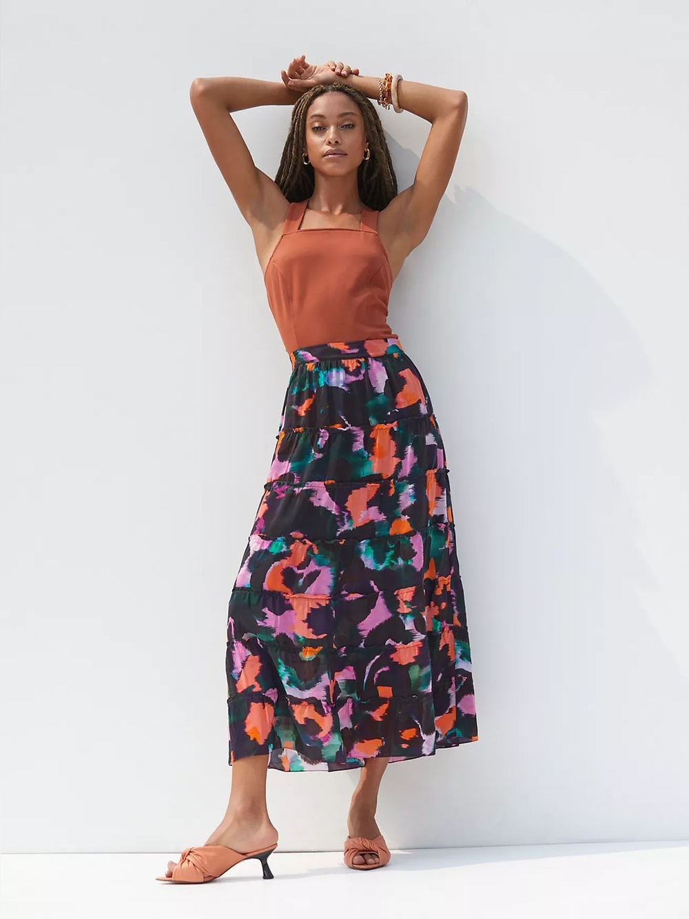 Anthropologie / Geisha Designs | Floral Maxi Skirt, XS